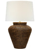 Naples Rattan Large Table Lamp, Antique Brown