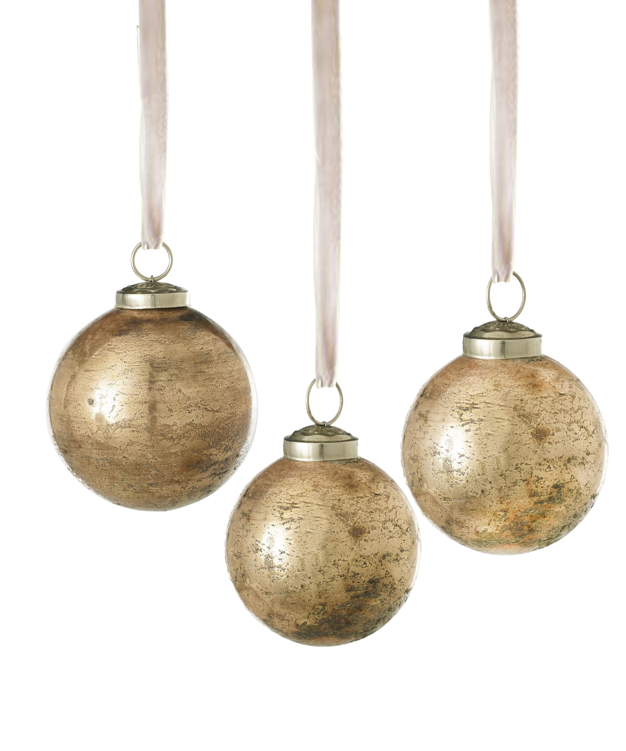 Blitzen Glass Ornament, Gold - Set of 3 – High Street Market