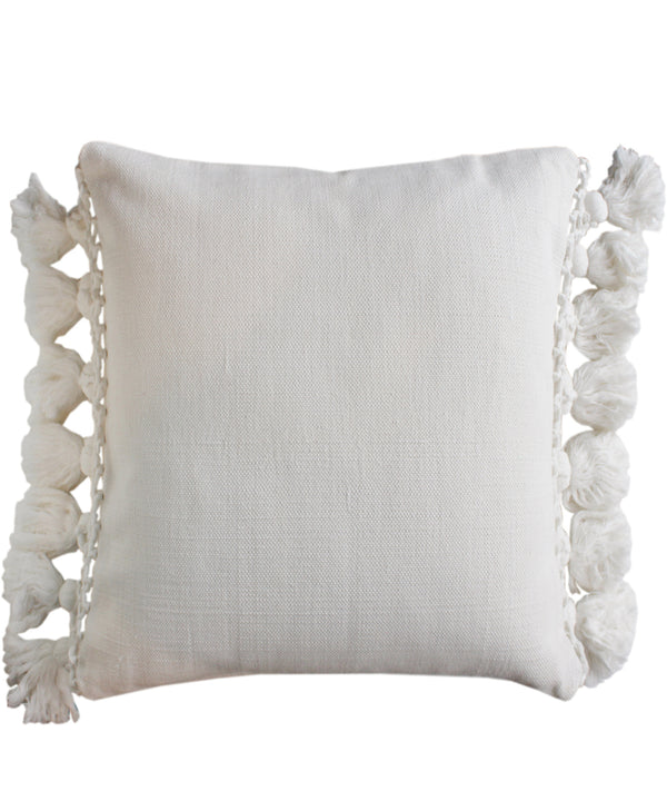 Kate Spade Tassel Pillow, Canvas White