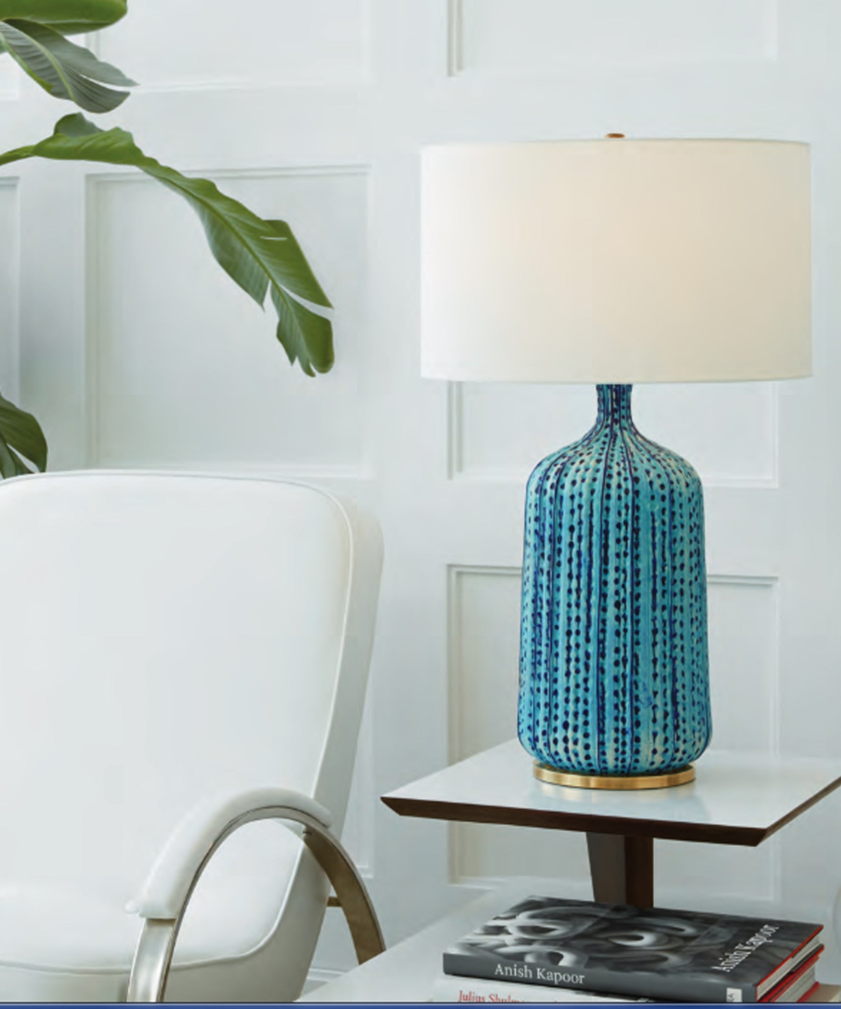 Culloden Table Lamp, Pebbled Aquamarine – High Street Market