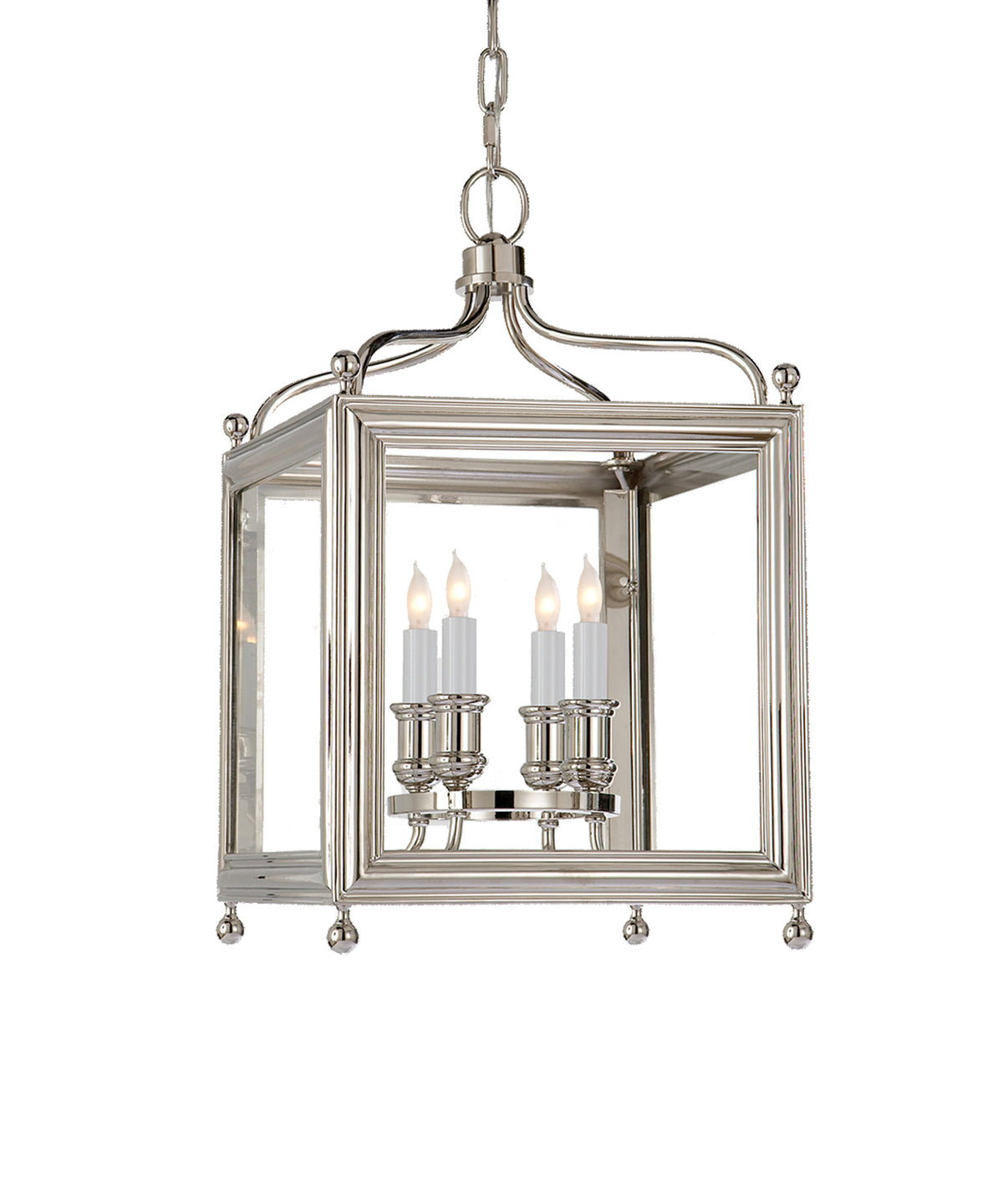 Small Greggory Hanging Lantern, Polished Nickel – High Street Market