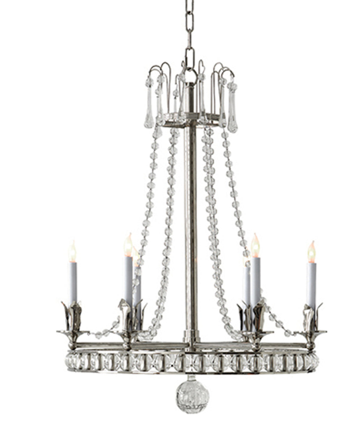 Small Bryant Chandelier, Antique Brass