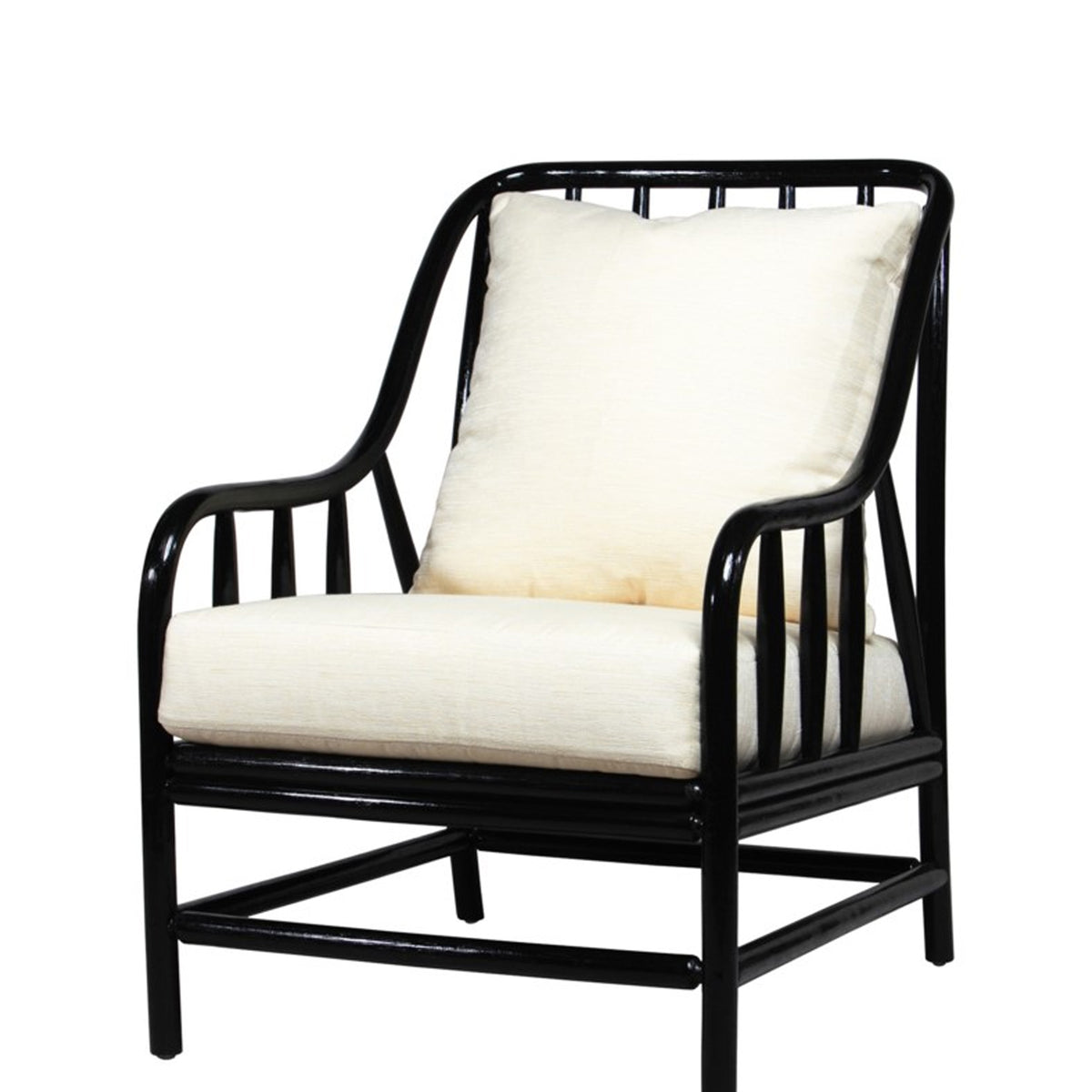 Black rattan lounge online chair