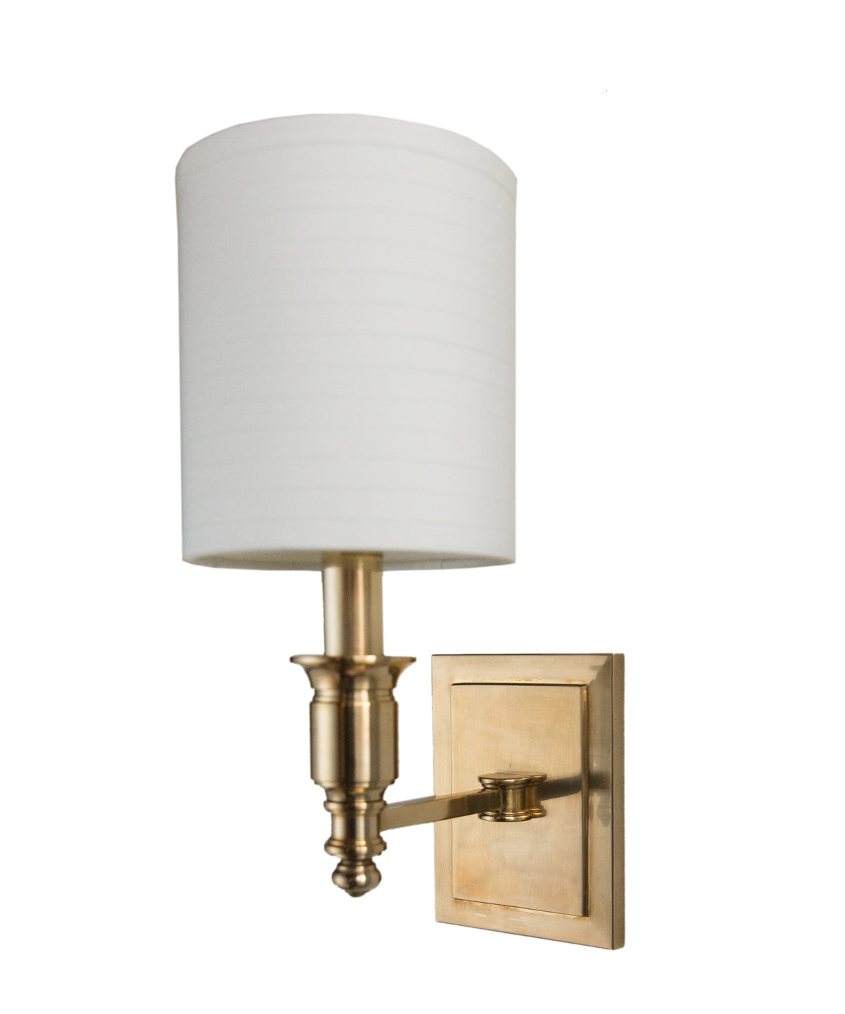 Whitney Single Light Wall Sconce, Aged Brass