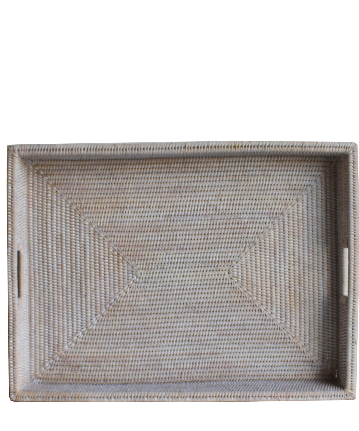 White Wash Rectangle Tin Tray